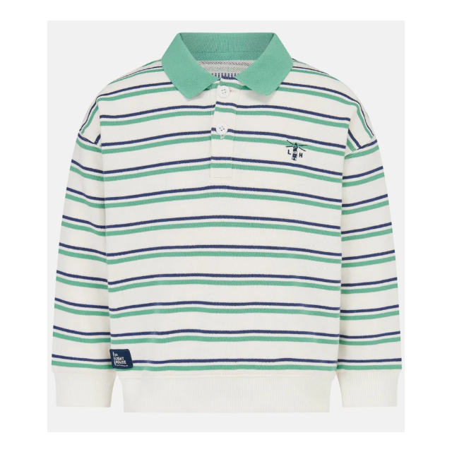 Lighthouse Myles Jersey - Sea Green & Navy Stripe