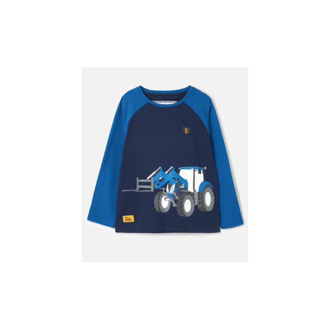 Lighthouse Mason Kids Long Sleeve Top - Blue Tractor