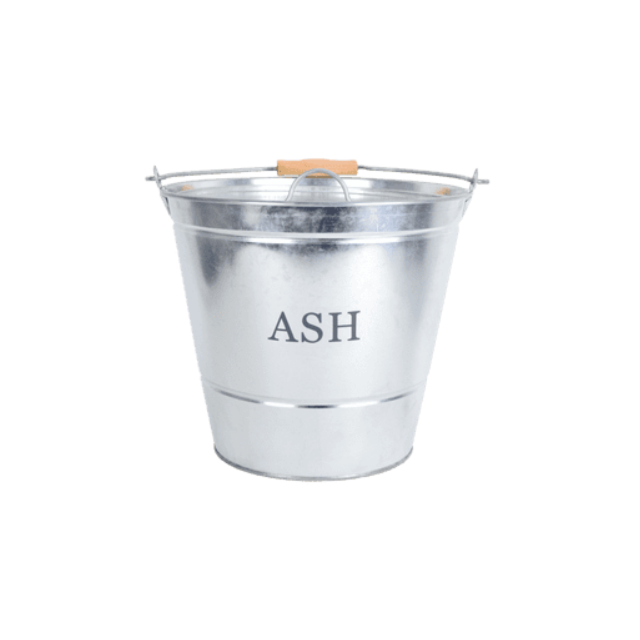 Manor 0455 Ash Bucket with Lid - Galvanised Steel