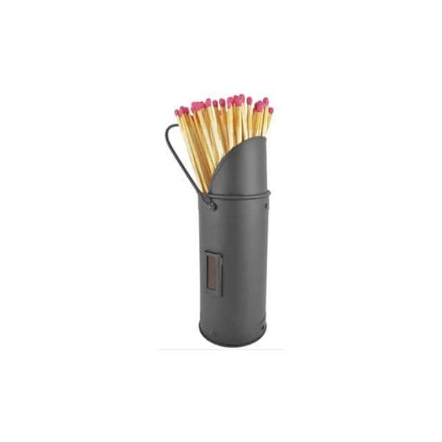 Manor 1964 Long Match Holder & Match Set - Black