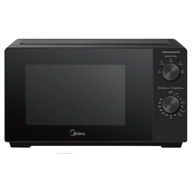 Midea MMOP01MZ-BK 20L Manual 700W Solo Microwave - Black