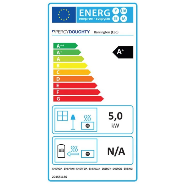 Penman Bassington Eco Multi Fuel Eco Stove - 5Kw - Black with Skirted Legs (standard shape legs also available) *Including Flue Kit *