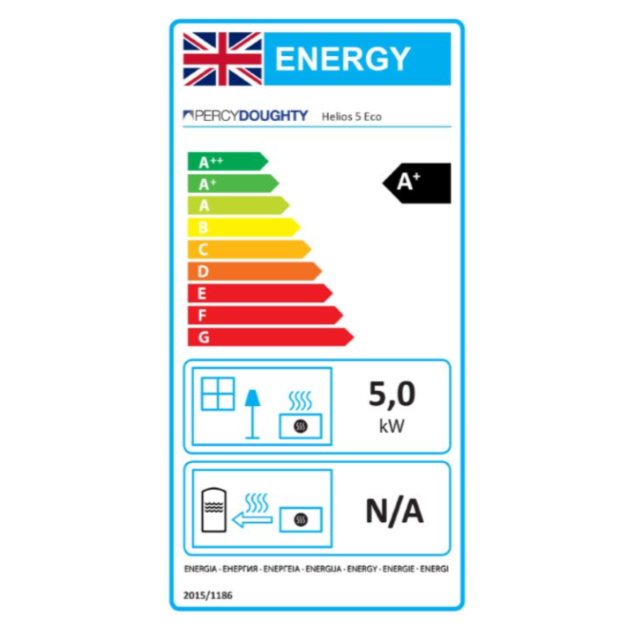 Penman Helios 5 Eco Multi-Fuel Stove - 5Kw - Black - * Including Flue Kit *