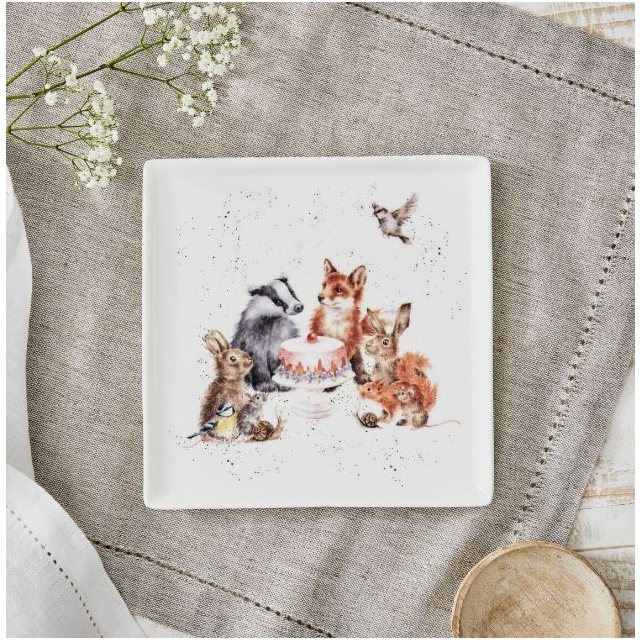 Wrendale Square Plate Woodland Party