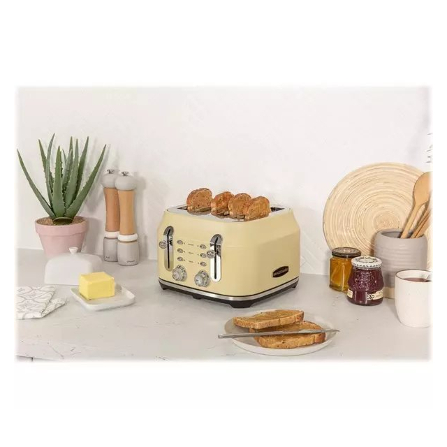 Rangemaster RMCL4S201CM 4 Slice Toaster - Matte Cream