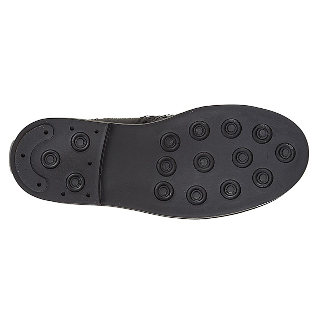 Roamers Black Leather Brogue Childrens Boot