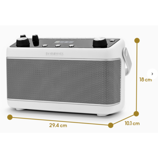 Roberts BLUTUNE7W DAB / DAB+ / FM Portable Stereo Radio with Bluetooth - White