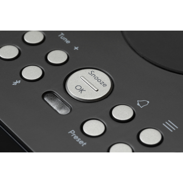 Roberts Radio ORTUSDABW DAB Charge DAB+/FM Bluetooth Clock Radio - Black