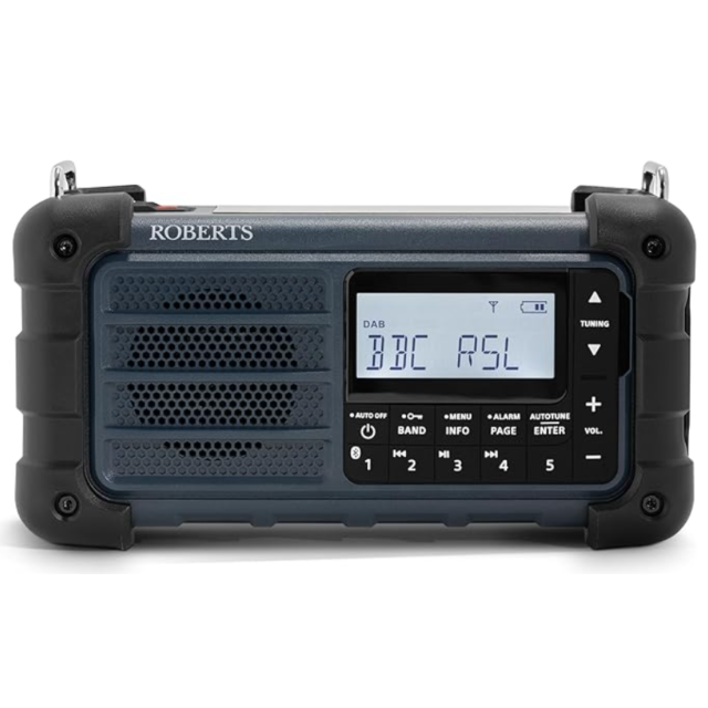 Roberts SOLARDAB99 DAB / DAB+ / FM Multi Powered Portable Radio with Bluetooth - Blue