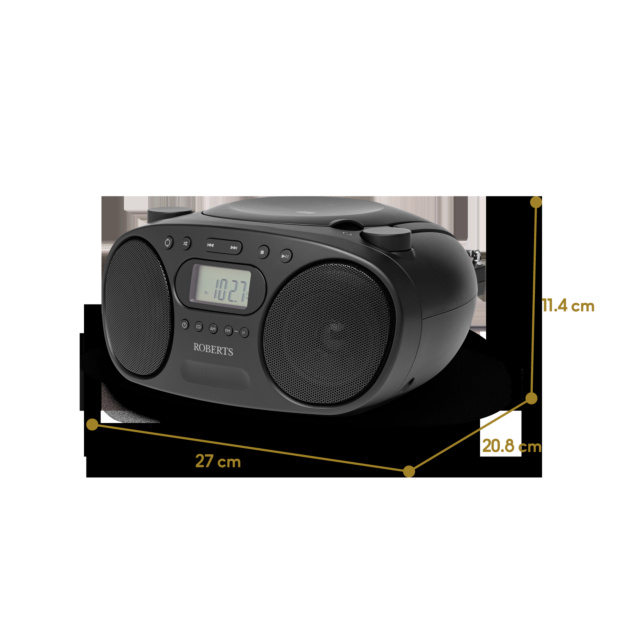 Roberts Radio ZOOMBOXFMBK CD Player - Black