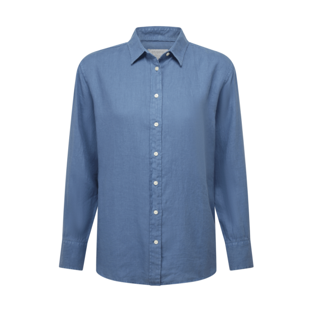 Schoffel Salthouse Linen Shirt - French Navy 