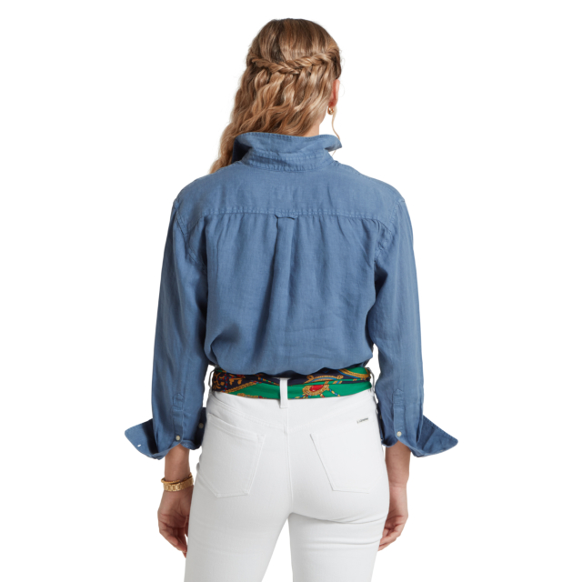 Schoffel Salthouse Linen Shirt - French Navy 