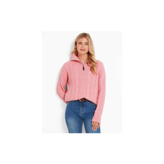 Schoffel Settle 1/4 Zip - Dusty Pink