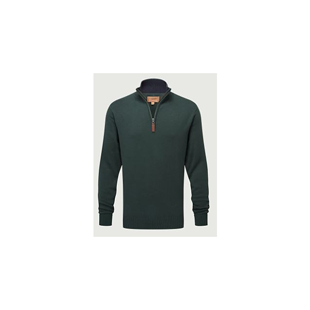Calton Cotton Cashmere Cable 1/4 Zip 
