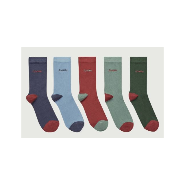 Schoffel Ladies Bamboo Socks Box of 5 - Pink Mix 