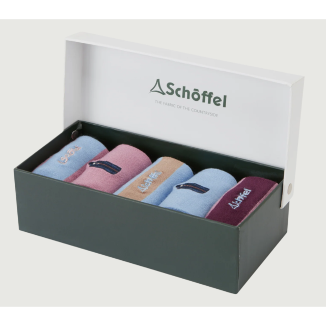 Schoffel Bamoo Sock Box Of 5 - Lyndon Mix