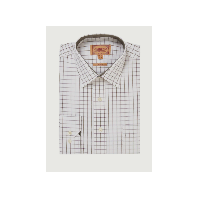 Schoffel Burnham Classic Shirt - Dark Olive Tattersall