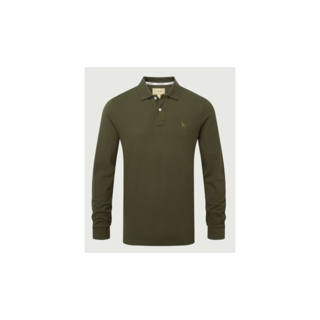 Schoffel St Ives Long Sleeve Polo Shirt - Forest