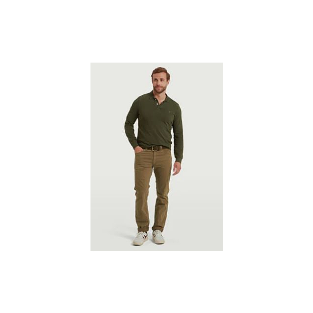 Schoffel St Ives Long Sleeve Polo Shirt - Forest