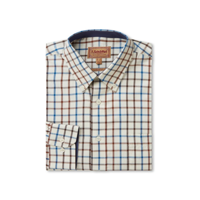 Schoffel Brancaster Classic Men Shirt Brown/Navy