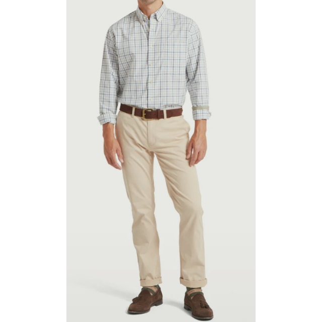 Holkham Classic Shirt Deep Ocean Blue/Agave Green 