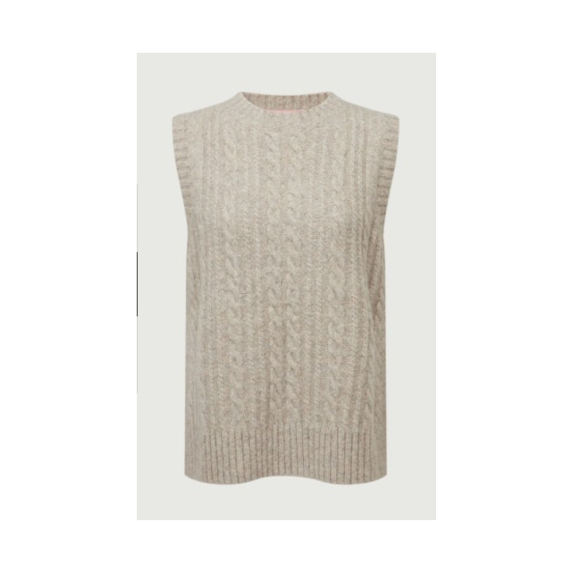 Evie Sleeveless Jumper Cobblestone 