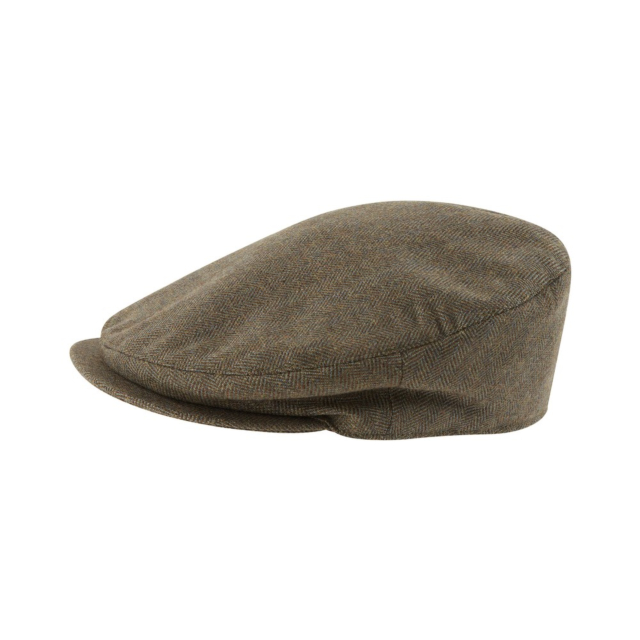 Schoffel Countryman Tweed Cap Green Herringbone