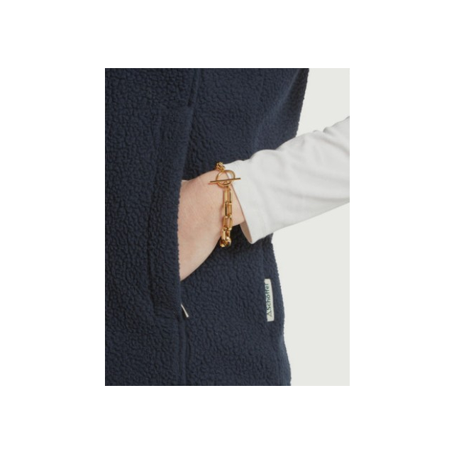 Lyndon Retro Fleece Gilet - True Navy 