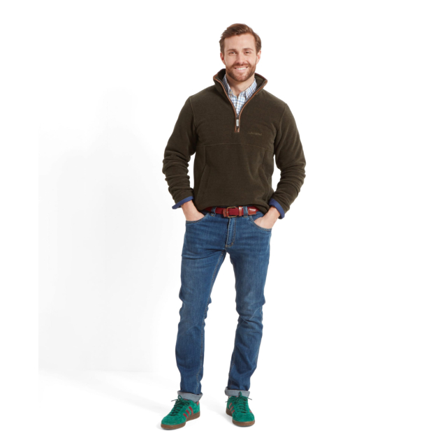 Schoffel Berkeley 1/4 Zip Fleece - Dark Olive
