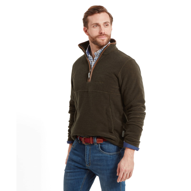Schoffel Berkeley 1/4 Zip Fleece - Dark Olive
