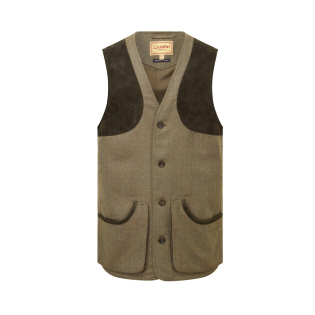 Schoffel Ptarmigan Tweed Waistcoat - Loden Green
