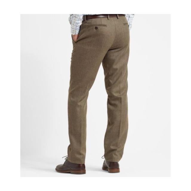 Schoffel Ross Tweed Trousers - Loden Green Herringbone
