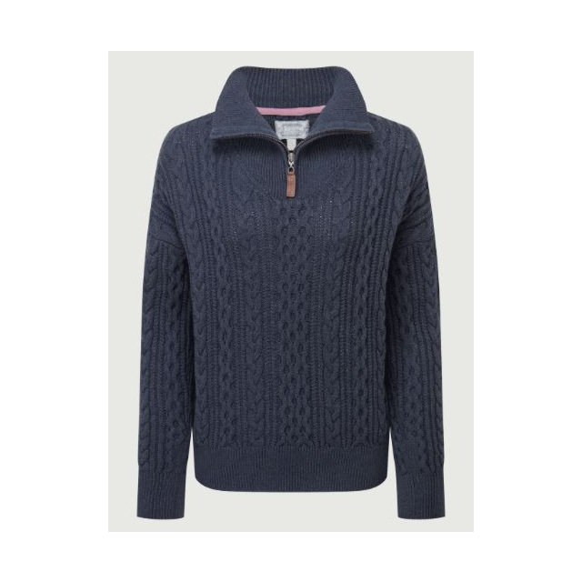 Schoffel Settle 1/4 Zip Jumper - Slate Navy