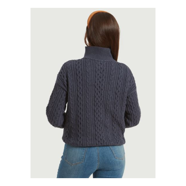 Schoffel Settle 1/4 Zip Jumper - Slate Navy
