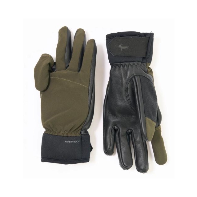 Sealskinz Broome Shooting Gloves - Olive Green / Black