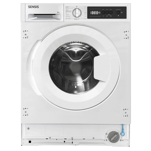 Sensis WMBI01814AW 8Kg 1400 Spin Integrated Washing Machine - White