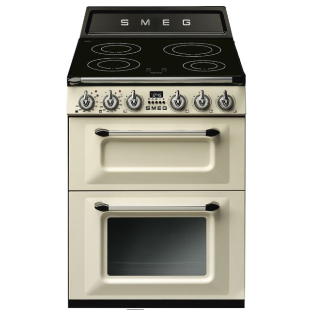 Smeg TR62IP2 60cm Victoria Electric Cooker with Induction Hob - Cream