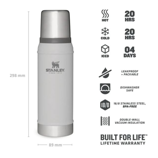 Stanley Classic Vacuum Bottle 0.75L Ash