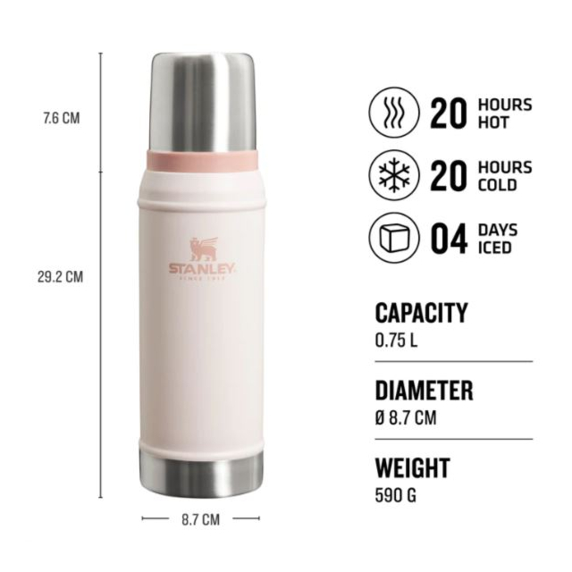 Stanley Classic Legendary Bottle 0.75L -Rose Quartz
