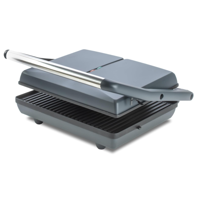 STATUS New Orleans 2‑Slice Sandwich Toaster Panini Press - 2 kW - Fixed Plate - Non‑Stick - Black