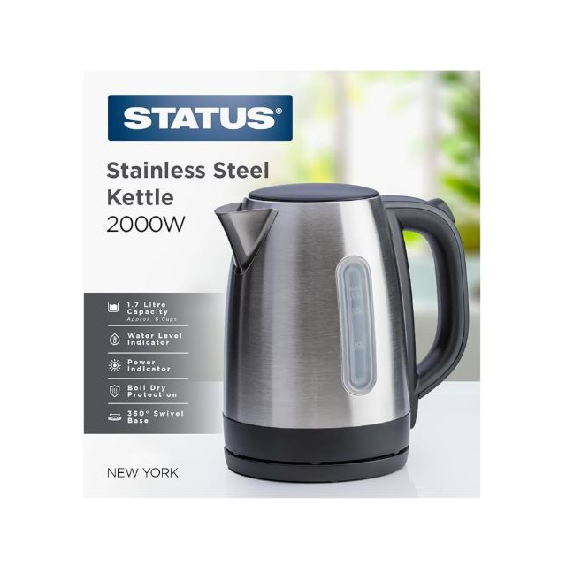 Status NEWYORK 1.7 Litre Kettle with Dual Water Indicator