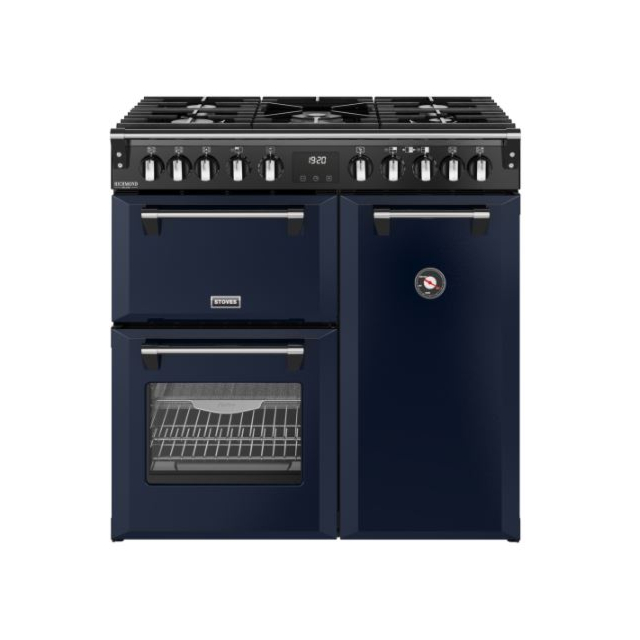 Stoves 444412006 Richmond Deluxe RCA 90DF Dual Fuel Range Cooker - 90cm - Midnight Blue