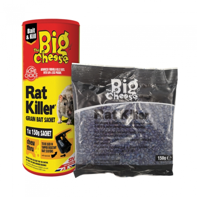 The Big Cheese Rat Killer Grain Bait Sachet 2 pack