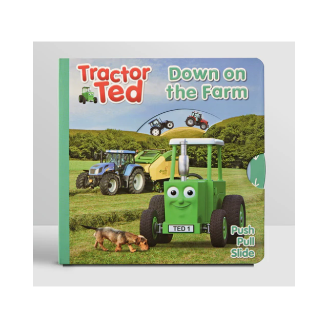 Tractor Ted Push-Pull-Slide Book Down On The Farm 
