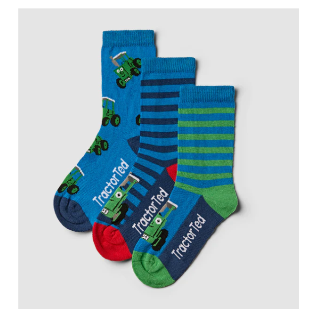 Tractor Ted Socks - 3 Pack
