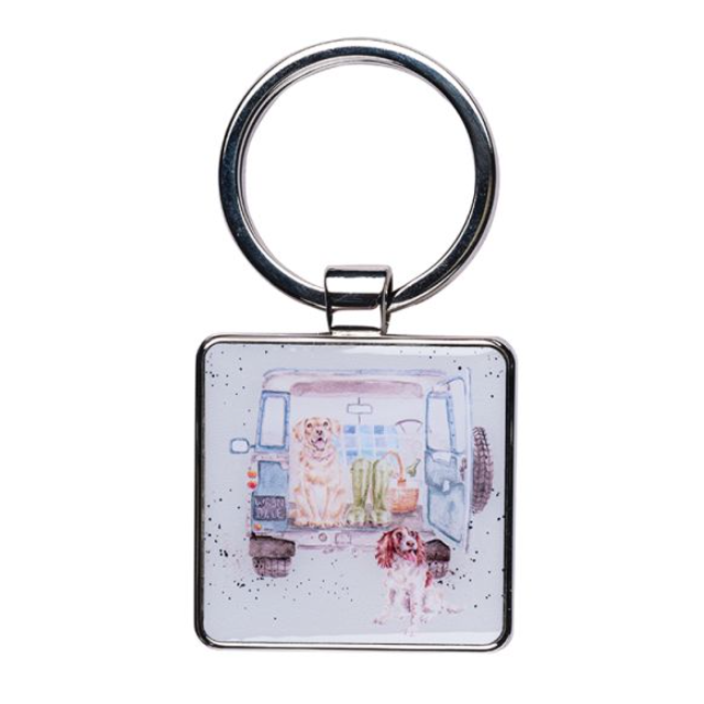 Wrendale Keyring Dog 'Paws For A Picnic' 