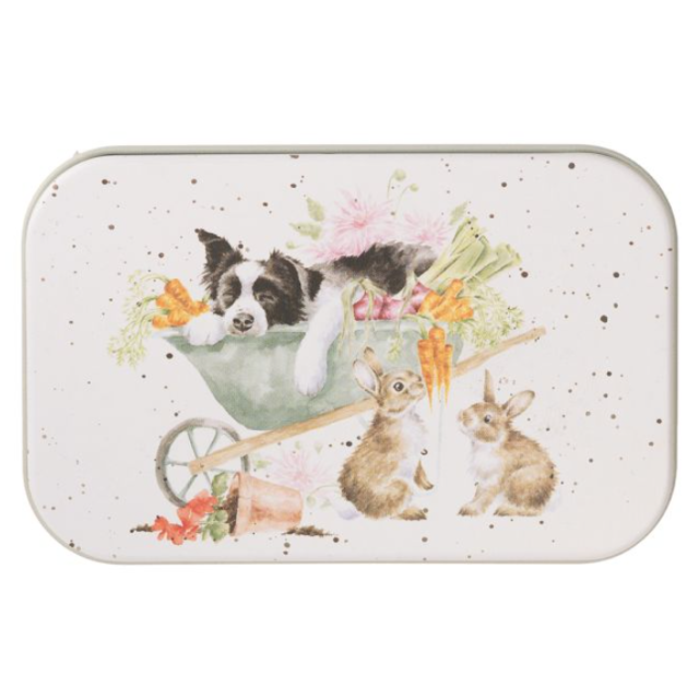 Wrendale Keepsake Tin Dog 'Sleeping On The Job'