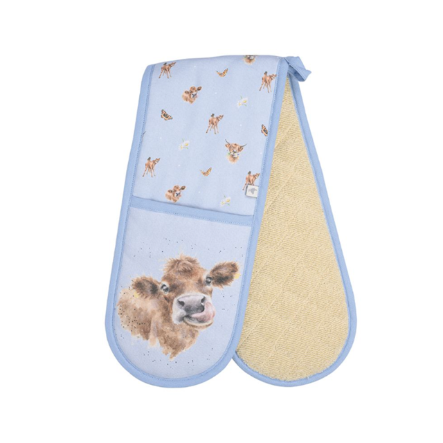 Wrendale Double Oven Glove - 'Farmyard Friends' 