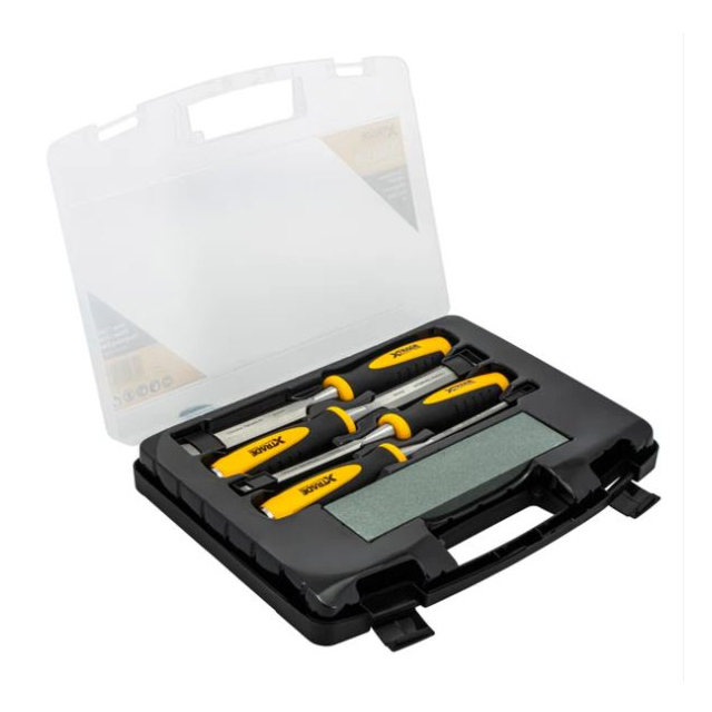 XTrade 4 Piece Chisel And Sharpening Stone